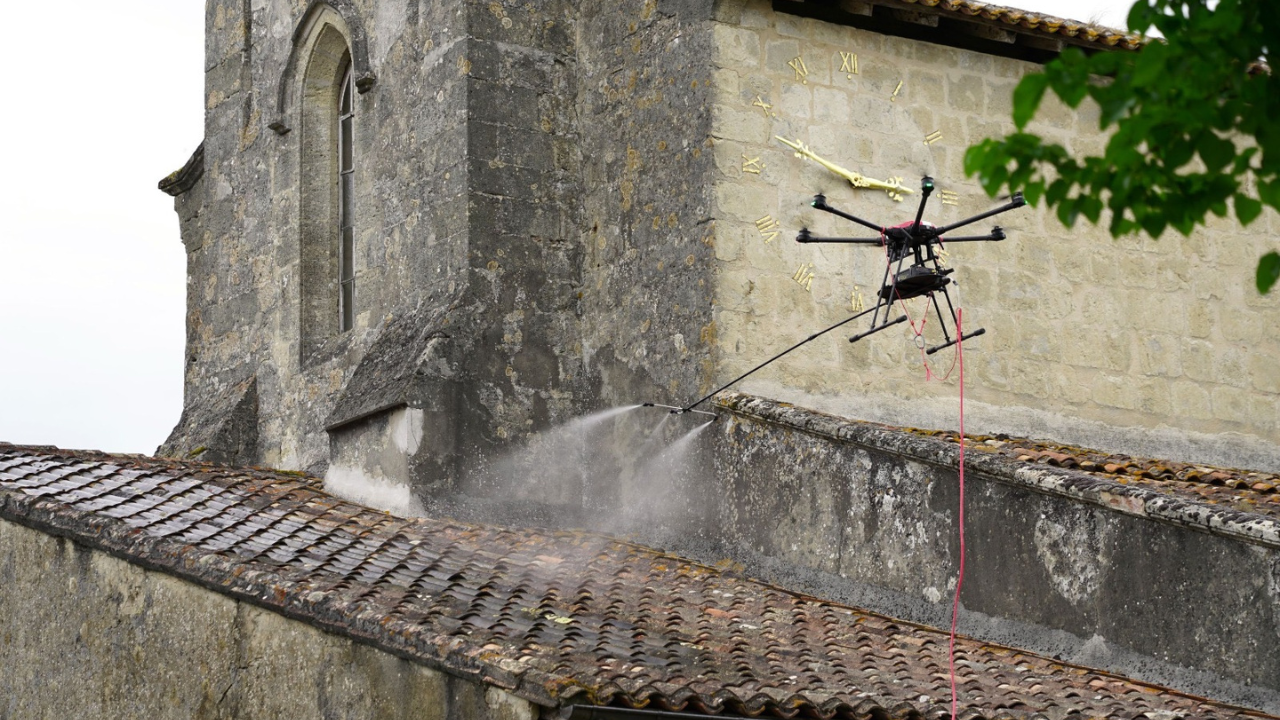 Nettoyage d’entrepôts, façades, toitures, monuments et bâtiments publics – Drones Nettoyage